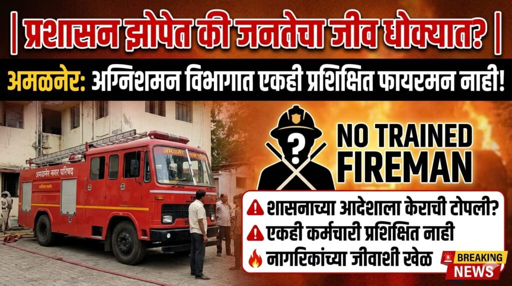 अमळनेरकर ‘रामभरोसे‘! अग्निशमन विभागात एकही प्रशिक्षित फायरमन नाही